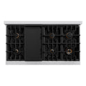ZLINE Autograph Edition 48 in. Classic Gas Rangetop with 8 Burners and Porcelain Cooktop in Stainless Steel with Matte Black Accents (RTZ-48-MB)