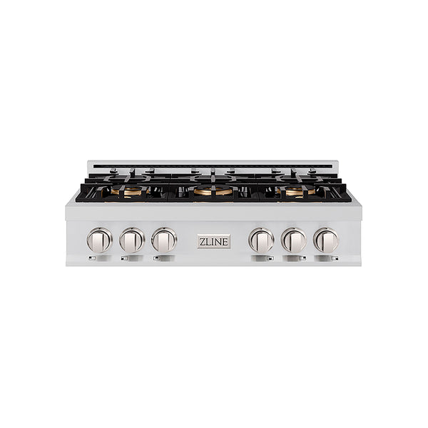 ZLINE 36 in. Classic Gas Rangetop with 6 Burner DuoPro™ Cooktop in Stainless Steel, Open Box-Great Condition