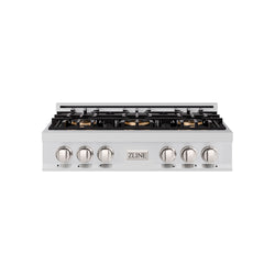 ZLINE 36 in. Classic Gas Rangetop with 6 Burner DuoPro™ Cooktop in Stainless Steel (PCRT36)