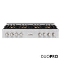 ZLINE 48 in. Classic Gas Rangetop with 8 Burner DuoPro™ Cooktop in Stainless Steel (PCRT48)
