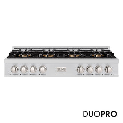 ZLINE 48 in. Classic Gas Rangetop with 8 Burner DuoPro™ Cooktop in Stainless Steel (PCRT48)