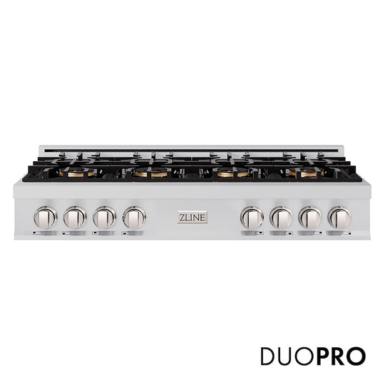 ZLINE 48 in. Classic Gas Rangetop with 8 Burner DuoPro™ Cooktop in Stainless Steel, Open Box-Good Condition