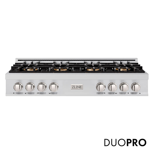 ZLINE 48 in. Classic Gas Rangetop with 8 Burner DuoPro™ Cooktop in Stainless Steel, Open Box-Great Condition