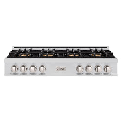 ZLINE 48 in. Classic Gas Rangetop with 8 Burner DuoPro™ Cooktop in Stainless Steel (PCRT48)