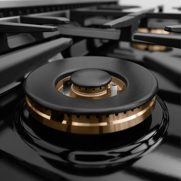 ZLINE Autograph Edition 30 in. Classic Gas Rangetop with 4 Burner DuoPro™ Cooktop in Stainless Steel and Polished Gold Accents (PCRTZ-30-G)