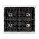ZLINE Autograph Edition 30 in. Classic Gas Rangetop with 4 Burner DuoPro™ Cooktop in Stainless Steel and Polished Gold Accents (PCRTZ-30-G)