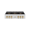 ZLINE Autograph Edition 36 in. Classic Gas Rangetop with 6 Burner DuoPro™ Cooktop in Stainless Steel and Polished Gold Accents (PCRTZ-36-G)