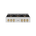 ZLINE Autograph Edition 36 in. Classic Gas Rangetop with 6 Burner DuoPro™ Cooktop in Stainless Steel and Polished Gold Accents, Open Box-Great Condition