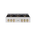 ZLINE Autograph Edition 36 in. Classic Gas Rangetop with 6 Burner DuoPro™ Cooktop in Stainless Steel and Polished Gold Accents, Open Box-Good Condition