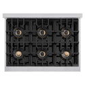 ZLINE Autograph Edition 36 in. Classic Gas Rangetop with 6 Burner DuoPro™ Cooktop in Stainless Steel and Matte Black Accents, Open Box-Great Condition