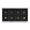 ZLINE Autograph Edition 48 in. Classic Gas Rangetop with 8 Burner DuoPro™ Cooktop in Stainless Steel and Champagne Bronze Accents (PCRTZ-48-CB)