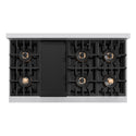 ZLINE Autograph Edition 48 in. Classic Gas Rangetop with 8 Burner DuoPro™ Cooktop in Stainless Steel and Matte Black Accents, Open Box-Good Condition