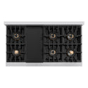 ZLINE Autograph Edition 48 in. Classic Gas Rangetop with 8 Burner DuoPro™ Cooktop in Stainless Steel and Matte Black Accents, Open Box-Great Condition