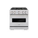 ZLINE 30 in. 4.2 cu. ft. Classic Gas Range with 4 Burner DuoPro™ Cooktop and Convection Gas Oven in Stainless Steel, Open Box-Good Condition