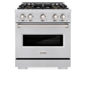 ZLINE 30 in. 4.2 cu. ft. Classic Gas Range with 4 Burner DuoPro™ Cooktop and Convection Gas Oven in Stainless Steel, Open Box-Good Condition