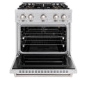 ZLINE 30 in. 4.2 cu. ft. Classic Gas Range with 4 Burner DuoPro™ Cooktop and Convection Gas Oven in Stainless Steel, Open Box-Good Condition