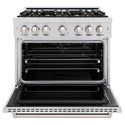 ZLINE 36 in. 5.2 cu. ft. Classic Gas Range with 6 Burner DuoPro™ Cooktop and Convection Gas Oven in Stainless Steel, Open Box-Good Condition
