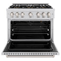 ZLINE 36 in. 5.2 cu. ft. Classic Gas Range with 6 Burner DuoPro™ Cooktop and Convection Gas Oven in Stainless Steel (PCGR36)