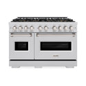 ZLINE 48 in. 6.7 cu. ft. Classic Gas Range with 8 Burner DuoPro™ Cooktop and Dual Ovens in Stainless Steel, Open Box-Good Condition