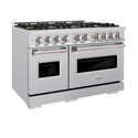 ZLINE 48 in. 6.7 cu. ft. Classic Gas Range with 8 Burner DuoPro™ Cooktop and Dual Ovens in Stainless Steel (PCGR48)