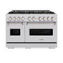 ZLINE 48 in. 6.7 cu. ft. Classic Gas Range with 8 Burner DuoPro™ Cooktop and Dual Ovens in Stainless Steel, Open Box-Good Condition