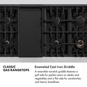 ZLINE 48 in. Legacy Gas Rangetop with 7 Burners and Porcelain Cooktop in Stainless Steel, Open Box-Great Condition