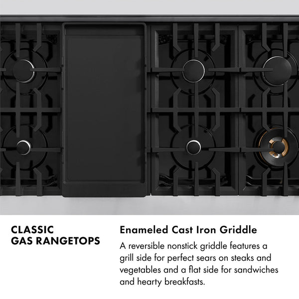 ZLINE 48 in. Classic Gas Rangetop with 8 Burners and Porcelain Cooktop in Stainless Steel, Open Box-Good Condition