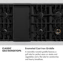 ZLINE 48 in. Classic Gas Rangetop with 8 Burners and Porcelain Cooktop in Satin Stainless Steel, Open Box-Great Condition