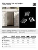 ZLINE Autograph Edition 15 in. Touchstone Clear Cube Ice Maker with Drain Pump and Black Stainless Steel Door with Champagne Bronze Helix Handle (ICCDZ-BS-15-KCB)