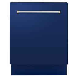 ZLINE 24" Tallac Series 3rd Rack Tall Tub Dishwasher in Blue Gloss with Stainless Steel Tub, 51dBa (DWV-BG-24)