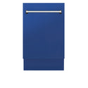 ZLINE 18 in. Tallac Series 3rd Rack Top Control Built-In Dishwasher in Blue Matte with Stainless Steel Tub, 51dBa (DWV-BM-18)