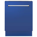 ZLINE 24" Tallac Series 3rd Rack Tall Tub Dishwasher in Blue Matte with Stainless Steel Tub, 51dBa (DWV-BM-24)