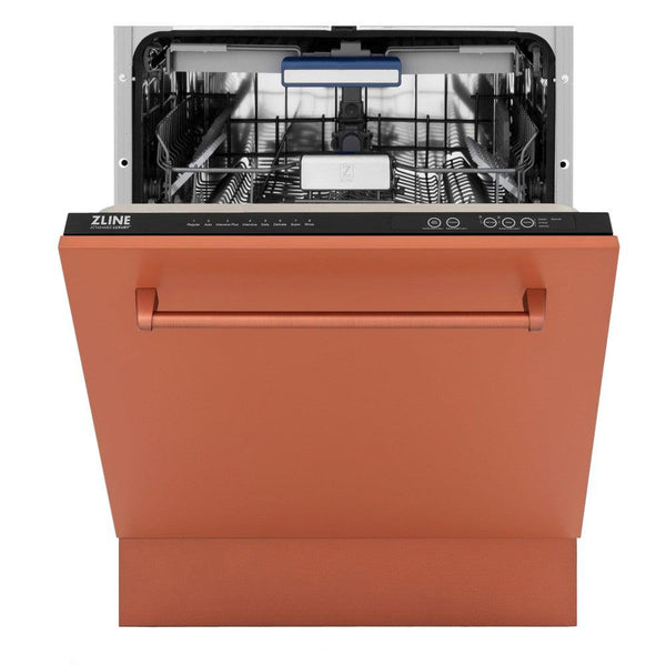 ZLINE 24" Tallac Series 3rd Rack Tall Tub Dishwasher in Copper with Stainless Steel Tub, 51dBa (DWV-C-24)