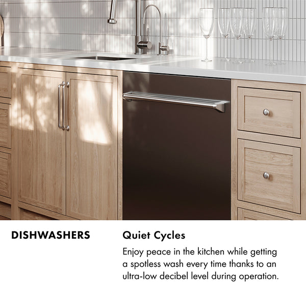 ZLINE 24 in. Tallac Series 3rd Rack Tall Tub Dishwasher with Stainless Steel Tub, 51dBa, Open Box-Great Condition