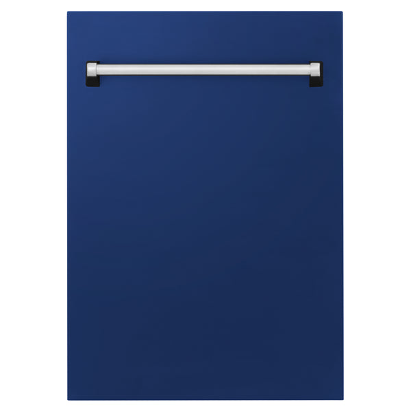 ZLINE 18" Tallac Dishwasher Panel in Blue Gloss with Traditional Handle (DPV-BG-18)