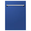 ZLINE 18 in. Tallac Series 3rd Rack Top Control Built-In Dishwasher in Blue Matte with Stainless Steel Tub, 51dBa (DWV-BM-18)