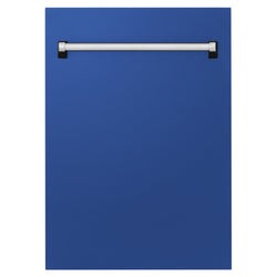 ZLINE 18 in. Tallac Series 3rd Rack Top Control Built-In Dishwasher in Blue Matte with Stainless Steel Tub, 51dBa (DWV-BM-18)