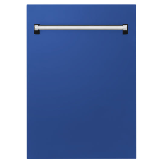 ZLINE 18 in. Tallac Series 3rd Rack Top Control Built-In Dishwasher in Blue Matte with Stainless Steel Tub, 51dBa (DWV-BM-18)