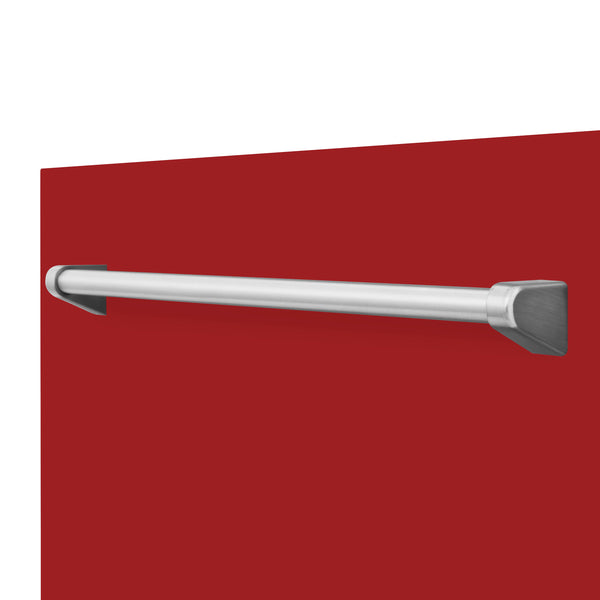 ZLINE 24" Monument Dishwasher Panel in Red Gloss with Traditional Handle (DPMT-RG-24)