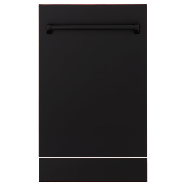 ZLINE 18" Tallac Dishwasher Panel in Oil Rubbed Bronze with Traditional Handle (DPV-ORB-18)
