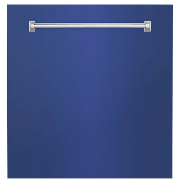 ZLINE 24" Monument Dishwasher Panel in Blue Matte with Traditional Handle (DPMT-BM-24)
