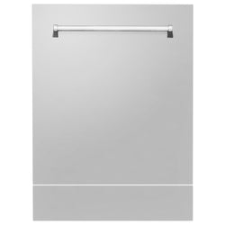 ZLINE 24" Tallac Tall Tub Dishwasher Panel in Stainless Steel with Traditional Handle