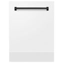 ZLINE Autograph Edition 24" Tallac Dishwasher Panel in White Matte with Matte Black Handle (DPVZ-WM-24-MB)