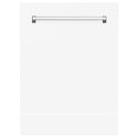 ZLINE 24" Tallac Dishwasher Panel in White Matte with Traditional Handle (DPV-WM-24)