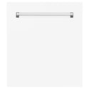 ZLINE 24" Tallac Dishwasher Panel in White Matte with Traditional Handle (DPV-WM-24)