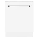 ZLINE 24" Tallac Series 3rd Rack Tall Tub Dishwasher in White Matte with Stainless Steel Tub, 51dBa (DWV-WM-24)