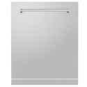 ZLINE 24" Monument Dishwasher Panel in Stainless Steel with Traditional Handle (DPMT-304-24)
