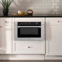 ZLINE 24 in. 1.2 cu. ft. Built-in Microwave Drawer with a Traditional Handle in Satin Stainless Steel (MWD-1-SS-H)