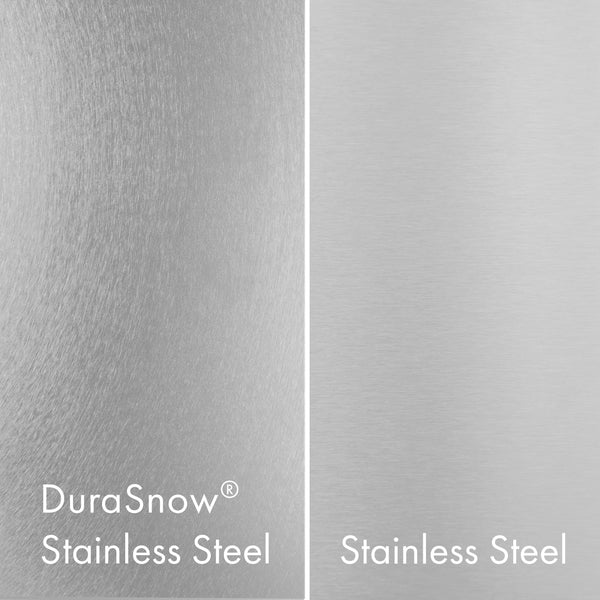 ZLINE Autograph Edition 18 in. 8.6 cu. ft. Right Hinge Column Freezer in DuraSnow® Stainless Steel with Graphite Gray Interior and Polished Gold Accents (RCFVRZ-SN-18-G)