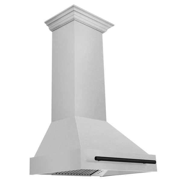 30 in. ZLINE Autograph Edition DuraSnow Stainless Steel Range Hood with DuraSnow Stainless Steel Shell and Handle (8654SNZ-30)